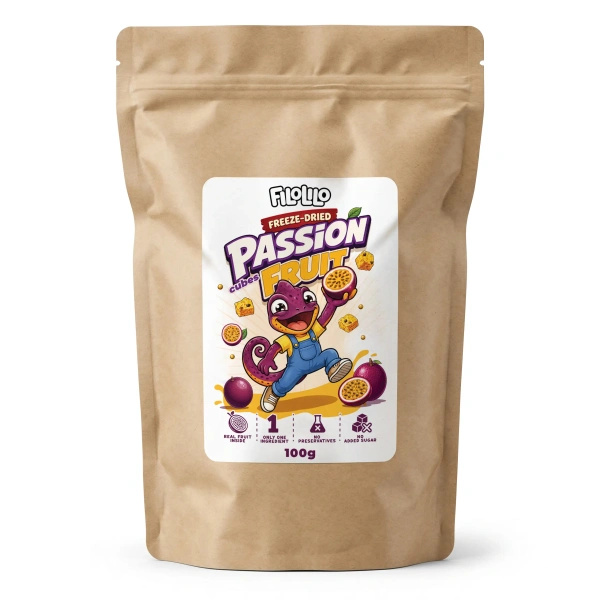 FiloLilo – Frysetørret passionsfrugt (terninger) 100 g