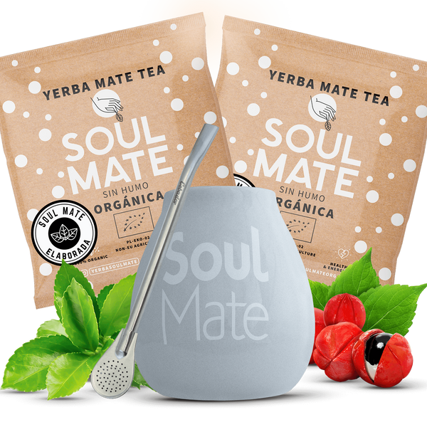 Yerba mate-sæt Bombilla Calabach Matero