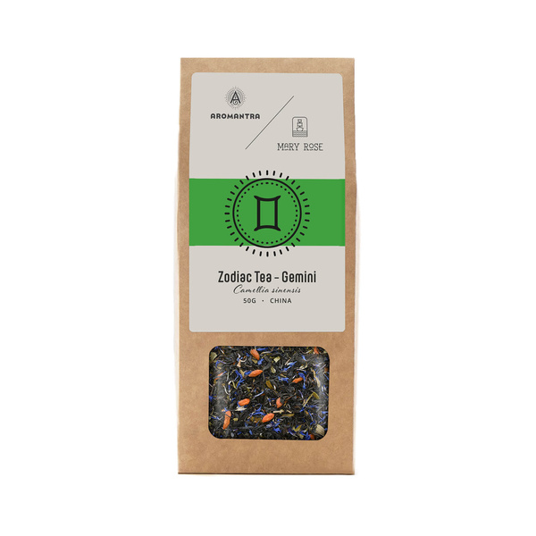 Aromantra x Mary Rose – Stjernetegn-te – Tvillingerne (sort te) 50 g